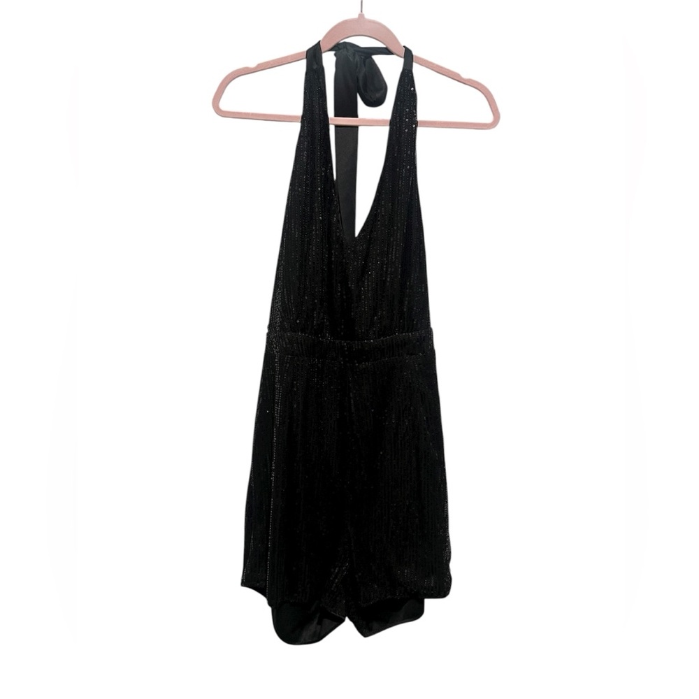 Black Halter Neck Romper